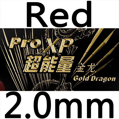 KTL Pro XP Gold Dragon pips-in table tennis / pingpong rubber with sponge: Red 200