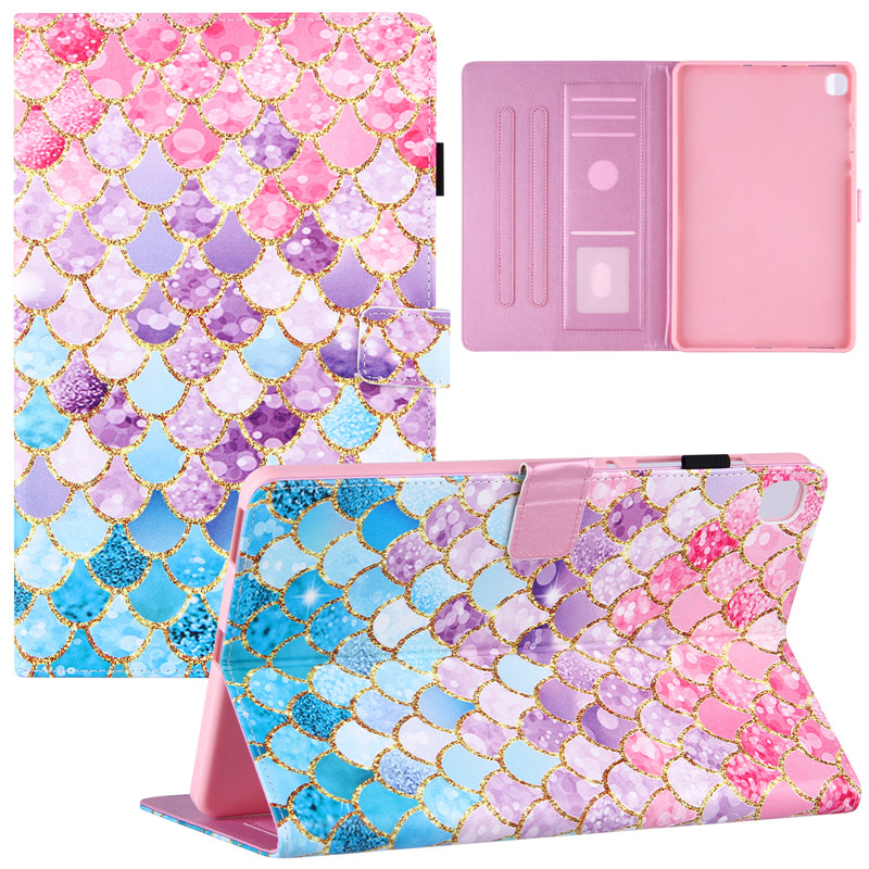 Tablet marmor cover til samsung galaxy tab  s6 lite 10.4 etui sm -p610 sm-p615 malet caqa læder pu coque flip stand shell