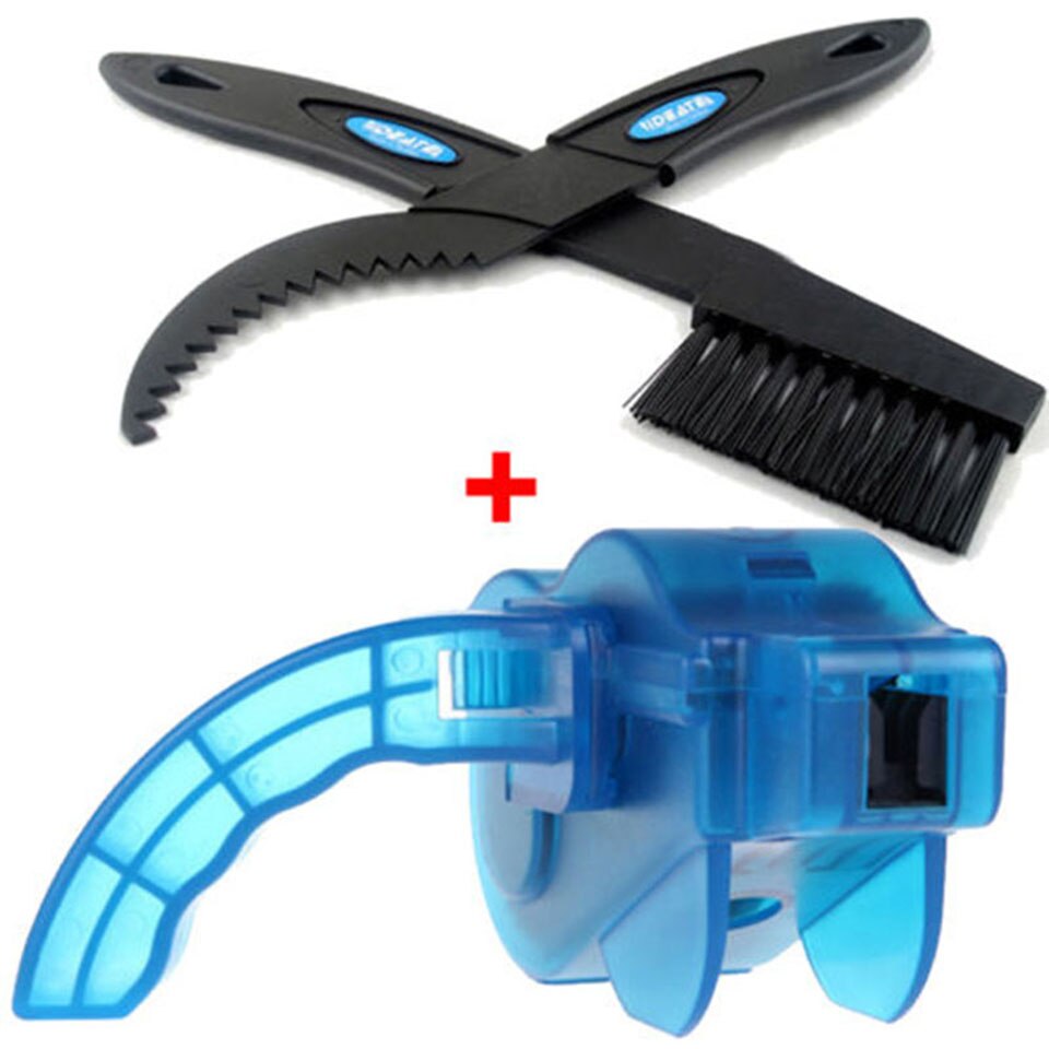 Cycling Cleaning Kit Bicycle Chain Cleaner Scrubber Brushes Mountain Bike Wash Tool Set Bicycle Repair Tools Bicycle Accessories: Blue Brush Scrubber