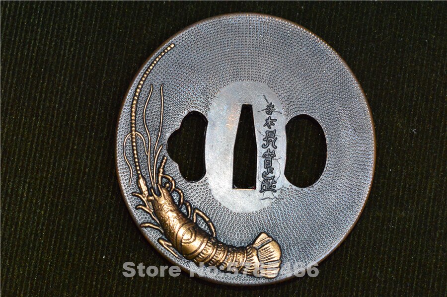 Hand Guard Alloy Tsuba Kashira Fuchi Menuki per la spada giapponese Katana Wakizashi - Italia Hand Guard Alloy Tsuba Kashira Fuchi Menuki per la spada giapponese Katana Wakizashi - Italia