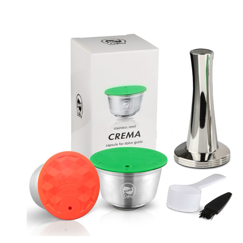 Capsule métallique réutilisable, en acier inoxydable, rechargeable, Compatible avec la Machine à café