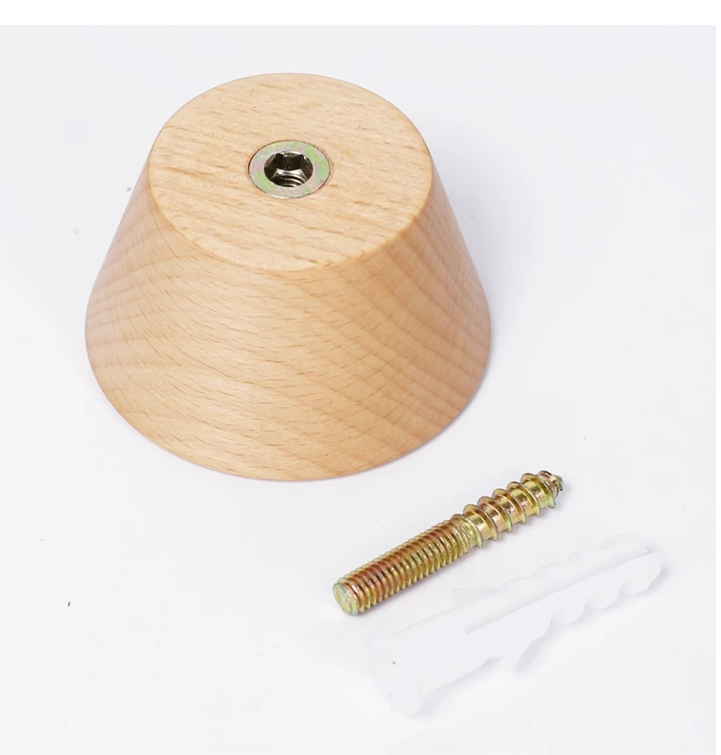 Natuurlijke Houten Muur Gemonteerde Kapstok Decoratieve Sleutelhouder Hoed Sjaal Handtas Opslag Robe Hanger Badkamer Rack Hk-