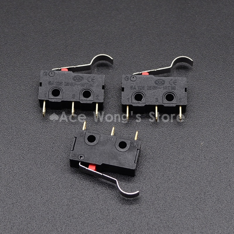 10PCS Limit Switch, 3 Pin N/O N/C All 5A 125VAC Micro Switch short