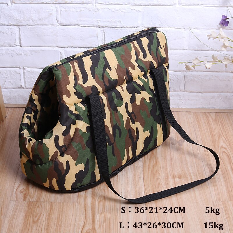 Camouflage Hond Draagtassen Voor Kleine Honden Katten Outdoor Reizen Huisdier Handtas Rugzak Draagbare Puppy Sling Bag Hond Producten