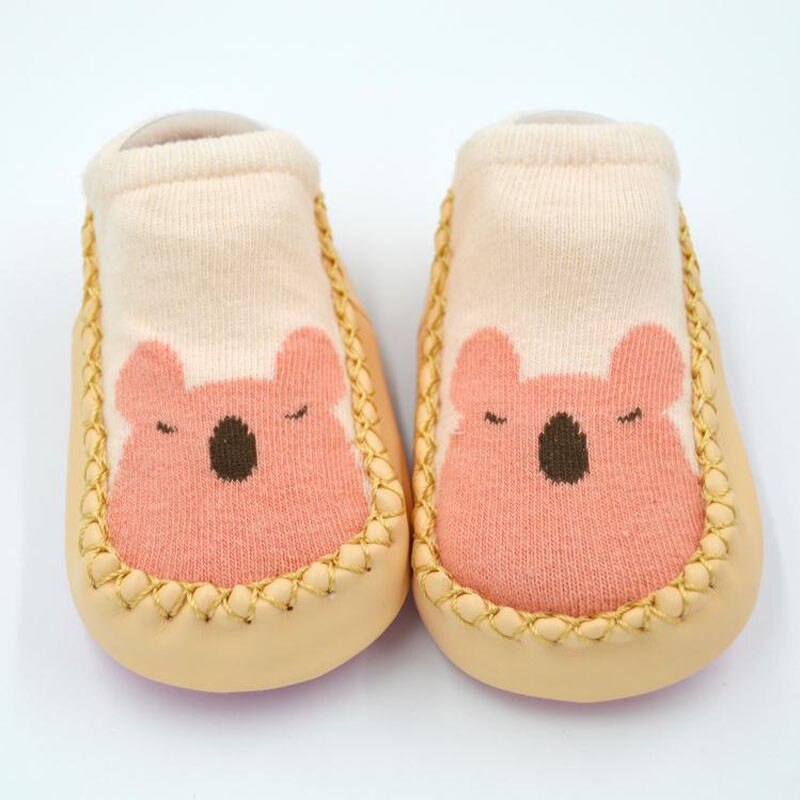 Cartoon Lion Duck Baby Socks With Rubber kids Socks Cartoon Sock Infant Baby Anti-slip Floor Socks Leather Sole: B / 0-6M