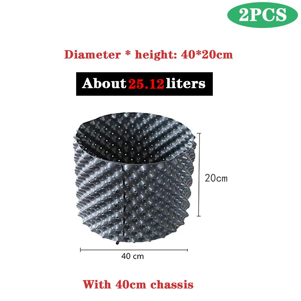 Luftbeskjæringe plante rotkontroll barnehagepotter trener rask råtne vokse container hage tre bonsai transplantasjon verktøy rask nersery potte: D 40 x h 20cm