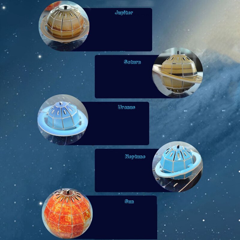 Planètes carte 3D Puzzle papier modèle astronomie apprentissage jouets pour enfants éducatif bricolage système solaire Cognition Puzzles