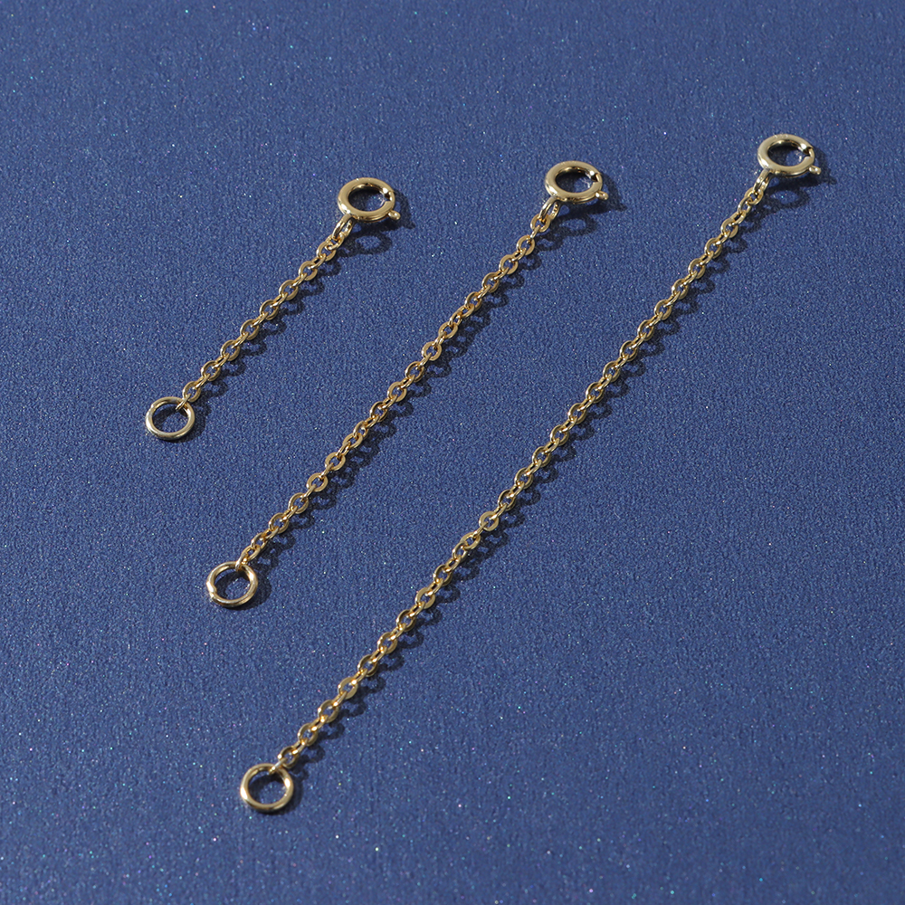 JOfor-Rallonge en acier inoxydable pour bracelet et collier, accessoires de bijoux durables, ne se décolore pas, sécurité, or et argent