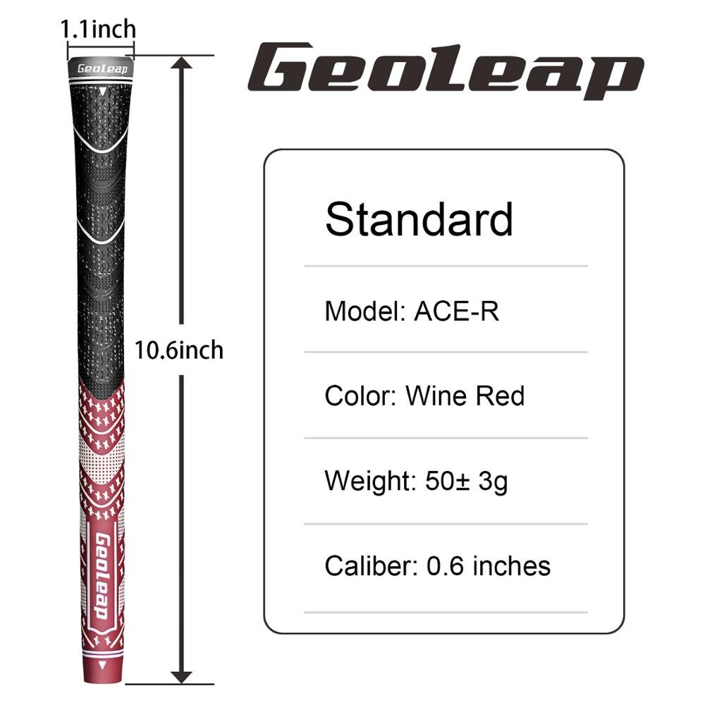 Geoleap golfgreb 13 stk / parti, rygrib ， multi sammensatte hybrid golfkølle greb, standard , 7 farve. fress: Rødvin