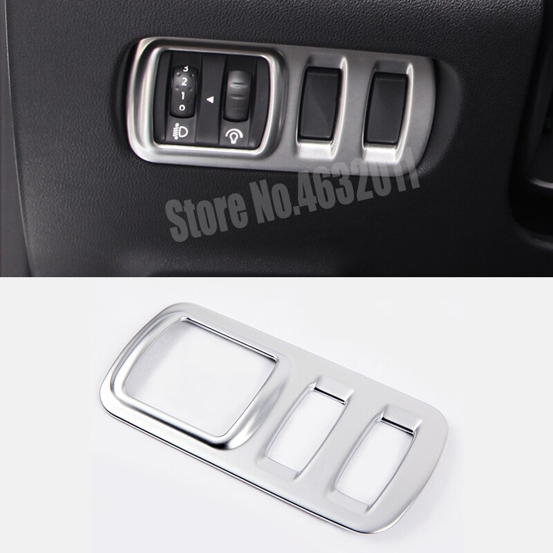 For Renault Kadjar ABS Matte Car Window Lifter Interior Decoration Cover Trim LHD styling accessories 2pcs: Headlight Switch