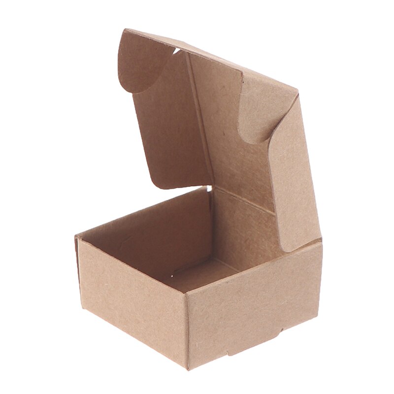 10pcs Dollhouse Mini Simulation Express Box Kraft Paper Box Model Accessories Toy: Default Title