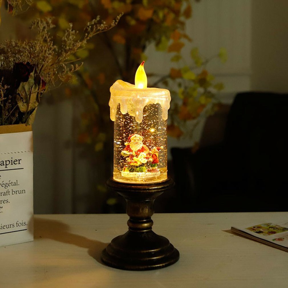 Kerst Kandelaar Lamp Led Kerst Kaars Decoratie Kerstman Kerst Tafel Ornamenten Nachtlampje