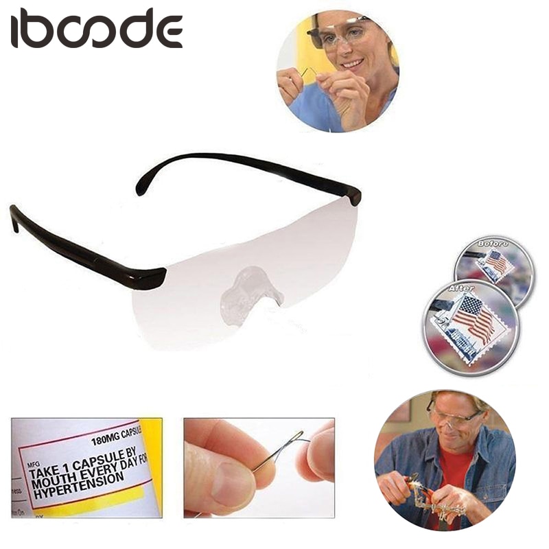 Iboode 1.6 Keer Vergrootglas Leesbril Grote Vision 250 Graden Verziend Brillen Vergrootglas Eyewear Draagbare Ouders