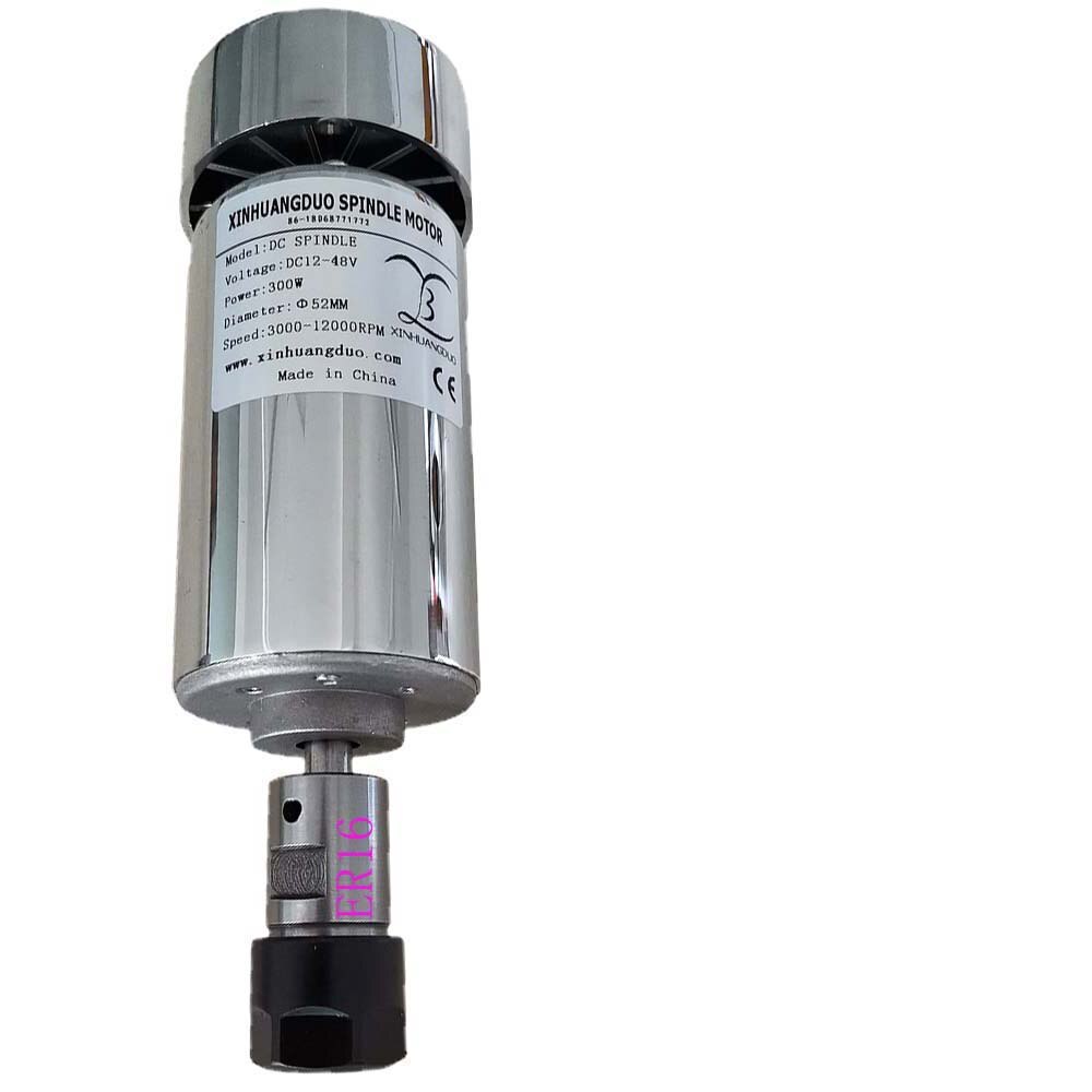 48V 200W/300W/400W/500W Spindel Graveermachine Spindel Motor Air-koeling Spindel Dc Motor Cnc Graveermachine ER11 Of ER16: 300W ER16 Spindle