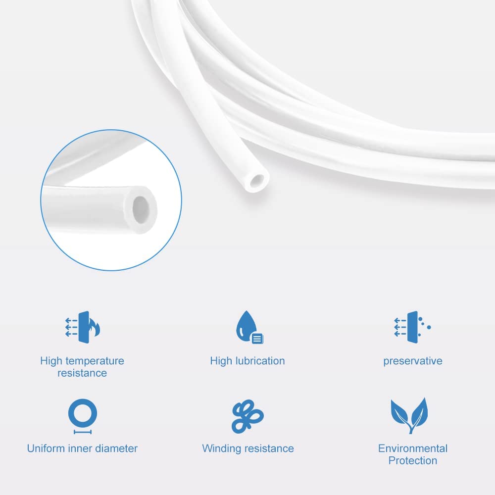 Tube d'imprimante 3D Creality officiel, mises à niveau de tubes en téflon en PTFE pour imprimante 3D pour séries Ender 3/3 V2/ 3 Pro/3 Max/5/CR 10