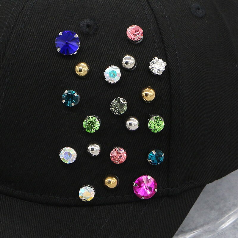 Gzhilovingl bomuld diamant baseball cap snapaback hat til kvinder solid voksen casual piger justerbare baseball caps