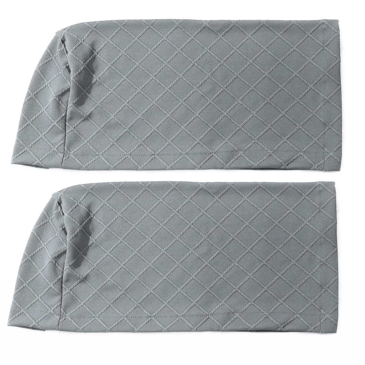 2 uds muebles nuevos reposabrazos cubre sofá fundas para sofá silla brazo protectores Anti-deslizamiento elástico: Gris claro