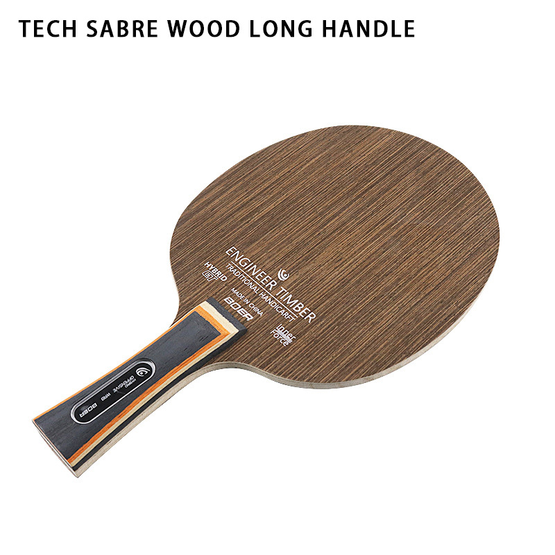 Pala de raqueta de tenis de mesa, 5 capas de madera + 2 capas de carbono, hoja de Ping Pong de alta velocidad para jugadores ofensivos de ataque rápido: long handle A