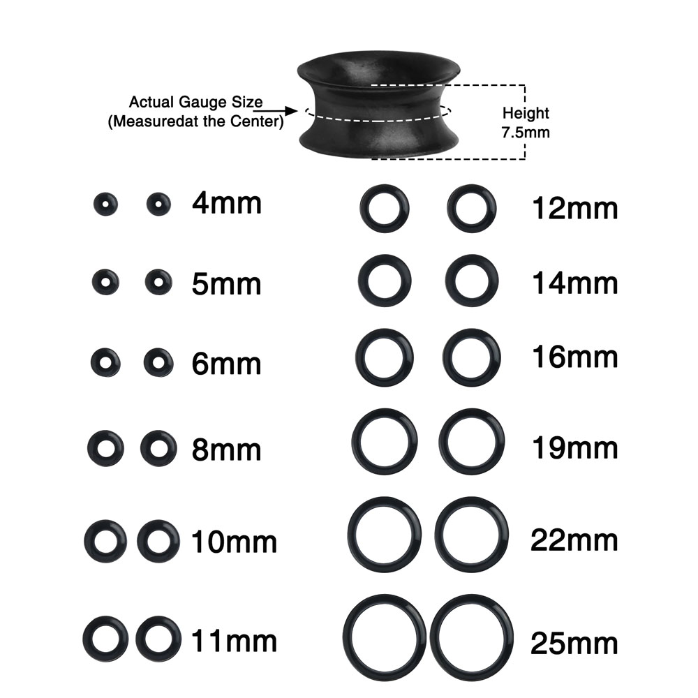 Dilatadores de oreja de silicona para hombres y mujeres, dilatadores flexibles, expansores de doble campana, joyería para Piercing de oreja, 2-8 piezas