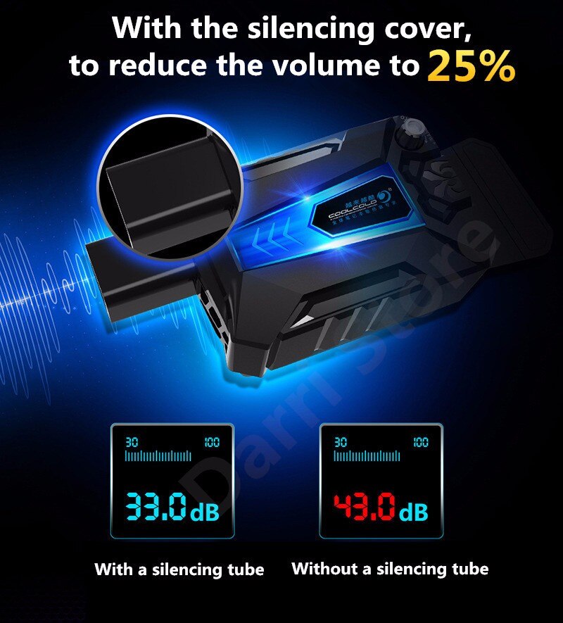 COOLCOLD Draagbare Notebook Laptop Cooler USB Air Externe Extraheren Cooling Pad Fan voor Laptop Speed Verstelbare voor 15-17 inch