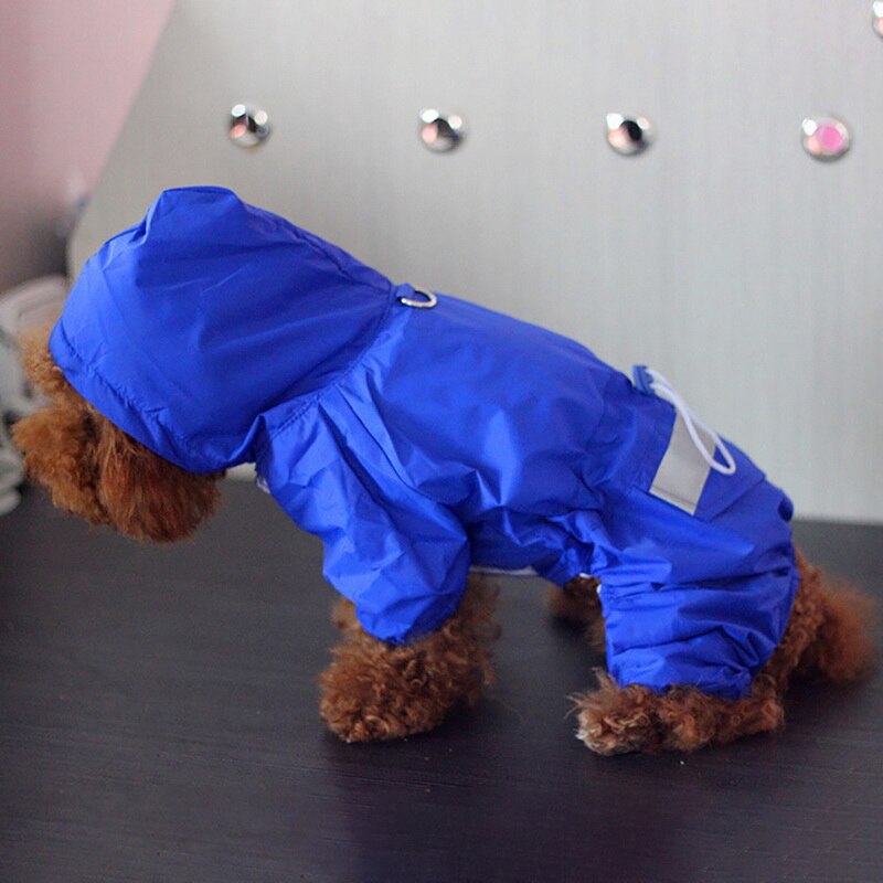 6 Maten Waterdichte Acryl Hond Regen Jas Reflecterende Kleding Voor Hond Regen Dag Solid Dunne Hond Jas Huisdier levert