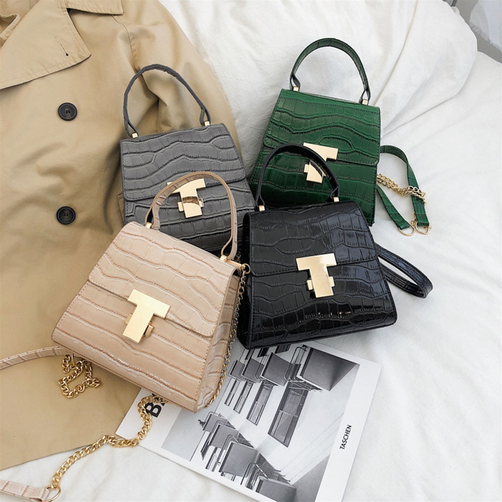 Steenpatroon soild color zadeltassen voor dames zomer handtas en kleine ketting schoudertassen