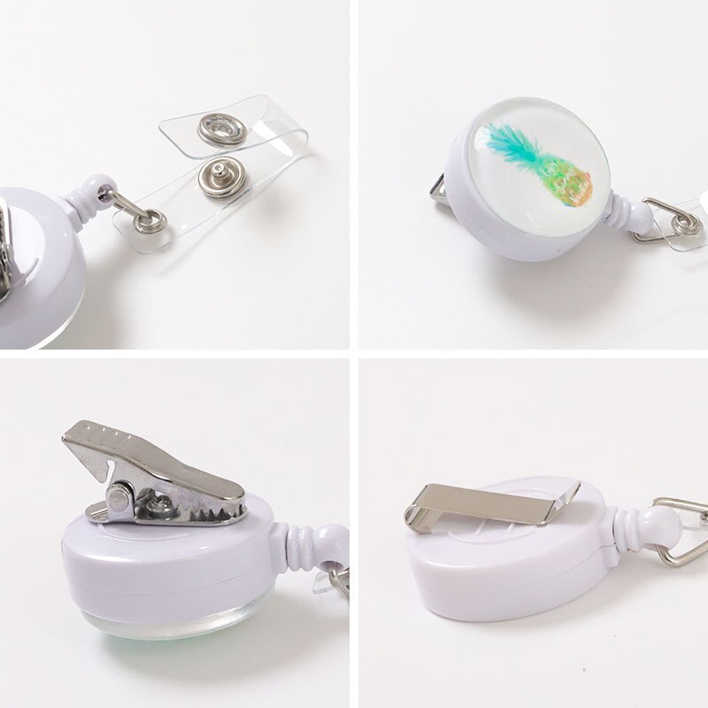 Vrouwen Meisjes Werkkaart Clip Gedraaid Id Tag Clip Uil Patroon Intrekbare Badge Reel Voor Verpleegster Arts Badge Houder