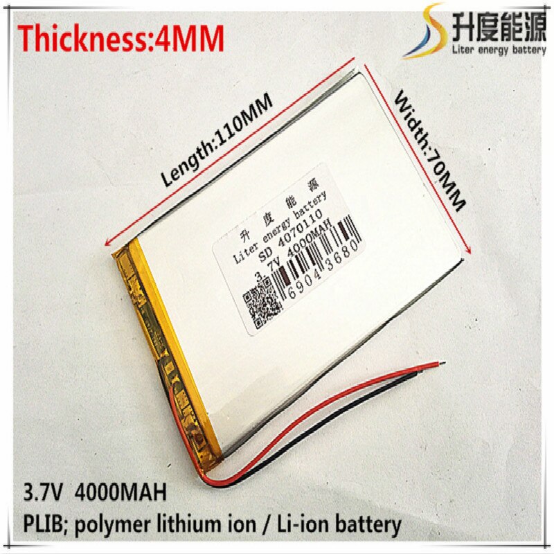 37v 4000mah 4070110 Lithium Polymeer Li Po Li Ion Grandado 0165