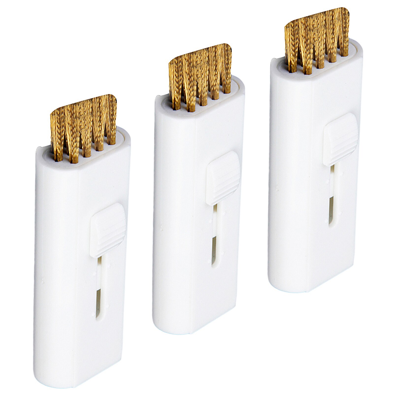 Portable Golf Club Brush Groove Cleaner Mini Pocket Retractable Cleaning Tool Dual Side Wire Bristle for Irons Shoes: 3 Pcs