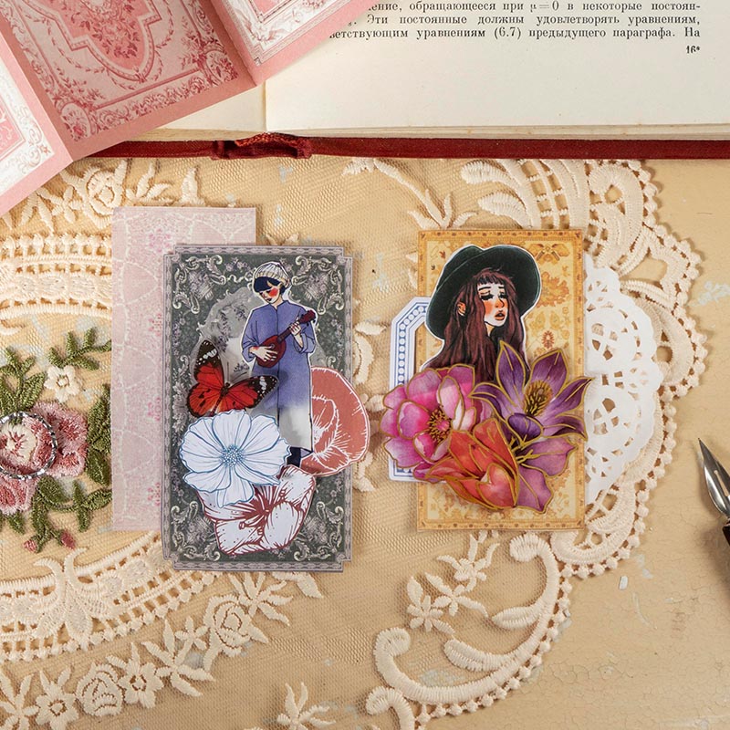 Yoofun vintage dekor papir retro klassisk underlagsmateriale papir for kort kraft kunst estetiske memopads scrapbooking dekor