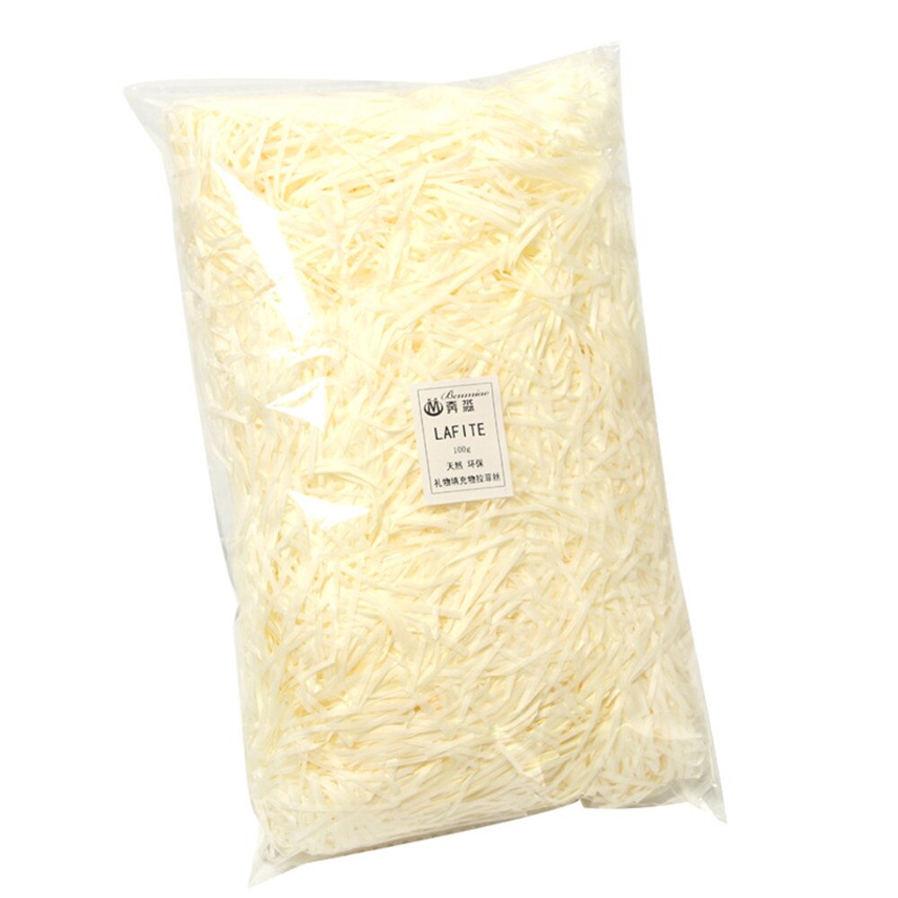 100g diy-papier raffia versnipperde confetti doos vulling materiaal tissue voor babyshower bruiloft verjaardag kerst benodigdheden: Beige