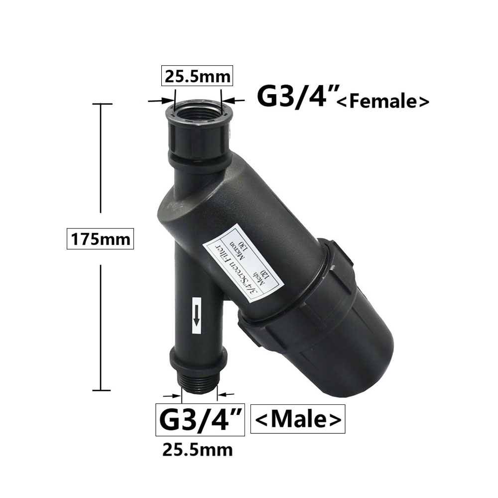 Irrigatie Metalen Mesh Filter 3/4 "1" 1.25 "1.5" 2 Inch 120 Mesh Water Filter Mesh Tuin drip Irrigatie Tool 1Pcs: Bruin