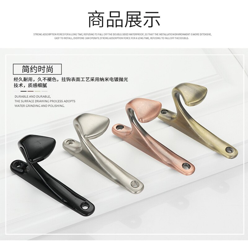 87*46mm Brons Metalen deur muur haken hanger Antieke Haken Muur Hanger Gebogen Gesp Hoorn Lock Sluiting Gewaad haken Voor Kleding