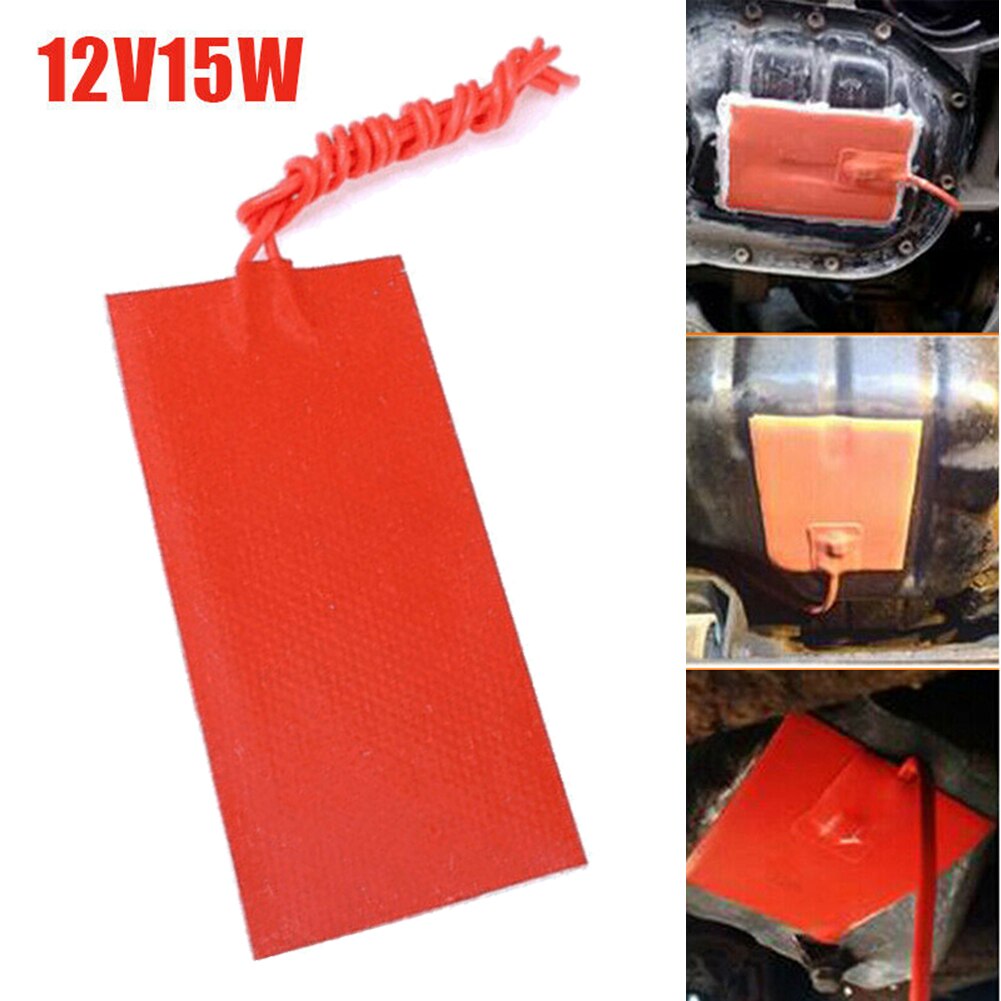 15w 12v universell bilbränsletank värmematta vattentank gummi silikon värmedyna värmande tillbehör 50 x 100mm
