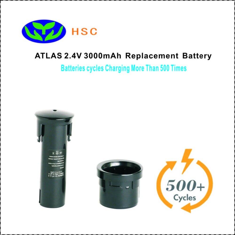 3000mAh oplaadbare batterij ATL2.4 NiMh Batterij 2.4V Vervanging ATLAS P2.4 PS2.4 PSX2.4 Originele batterij 2.4V