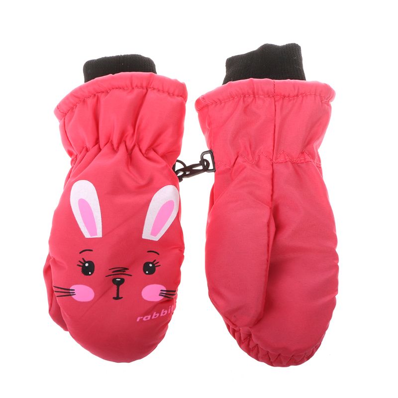 nouveaux enfants hiver gants chauds coupe-vent pour enfants garçons filles Ski cyclisme escalade en plein air gants imperméables: hot pink