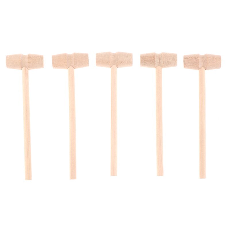 5Pcs Wooden Crab Hammer Mallet Carving Tool Leather Craft Jewelry Making Hammer Tool