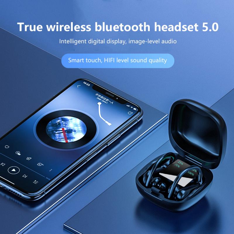 Bluetooth Oortelefoon Draadloze Hoofdtelefoon Met High-Definition Microfoon Stereo Sport Waterdichte Oordopjes Touch Control Headsets