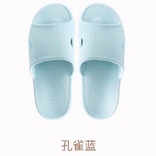 Xiaomi mijia slippers soft ladies men's children's sandals non-slip home shower slippers children's casual slippers smart home: Peacock Blue 240mm