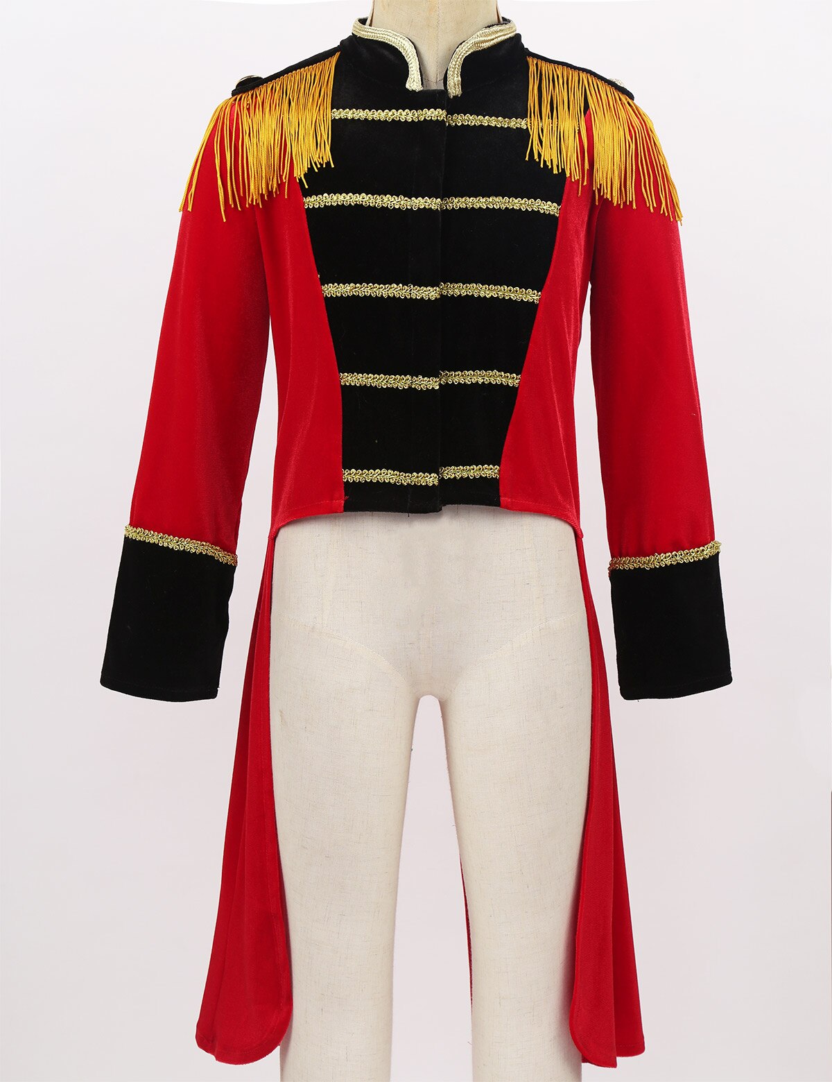 Costume da circo per bambini ragazzi giacca Ringmaster maniche lunghe colletto alla coreana giacca per bambini Halloween Cosplay Party Dress Up