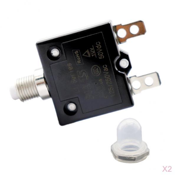 Pair 30Amp Circuit Breaker Thermal Breaker Thermal Protector Switch for Generator