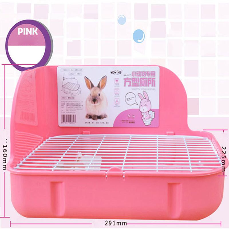 Pet Small Toilet Clean Cage Square Bed Pan Potty Trainer Keep Hygiene Bedding Corner Litter Box for Animals Rabbit