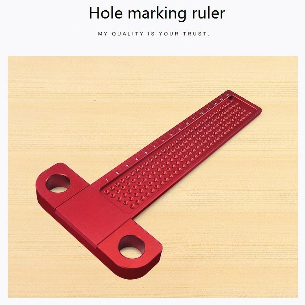 Woodworking scribe,Aluminum Precision Woodworking T-Square,measuring tools,crossed ruler Carpenter Tool Lightweight Durable