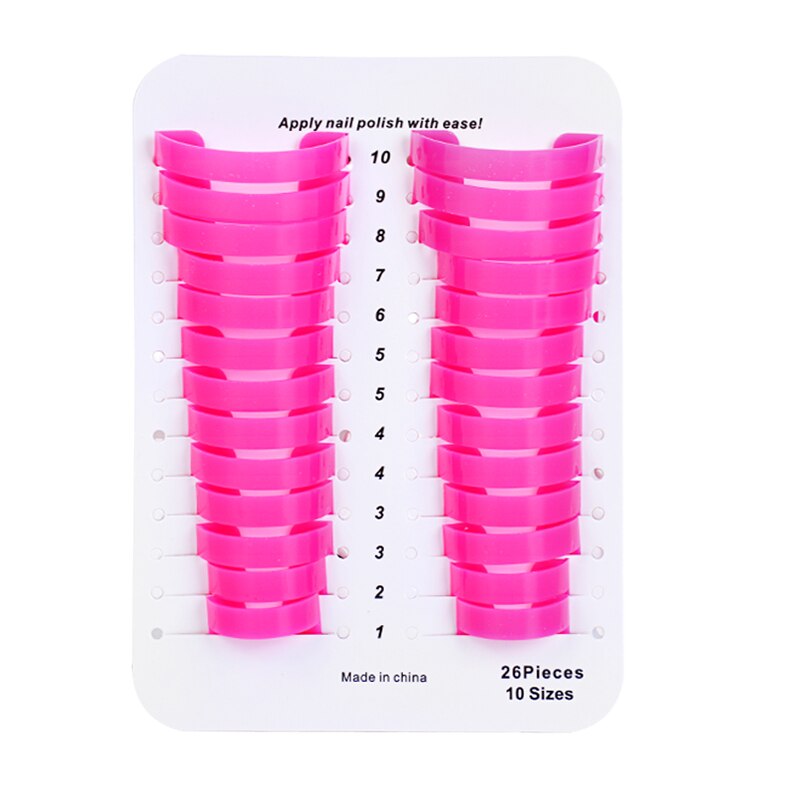 26 stücke Nagel Schutz Abdeckung Nagel Manikübetreffend Werkzeuge für Finger Abdeckung Nagellack Schild Schutz 10 Größen Nagellack Schutz