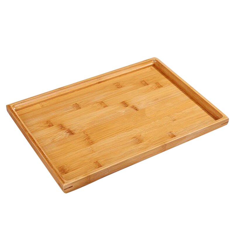 Wooden Serving Tray Kung Fu Tea Cutlery Trays Storage Pallet Fruit Plate Decoration 6 Sizes Japanese Food Bamboo Rectangular 37x: Default Title