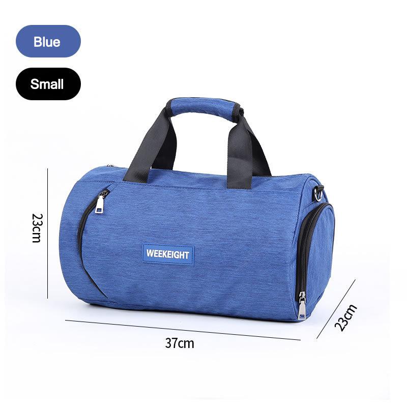 Bolsa de deporte de entrenamiento impermeable de 30L para hombres con bolsillo para zapatos, equipaje de viaje, bolsas de lona, bolso de fitness, bolsa de viaje: Blue-S