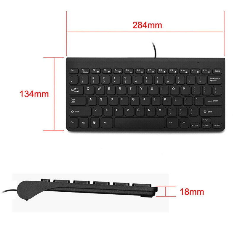 Mini Slim Toetsenbord Responsieve 78 Key Usb Wired Compacte Draagbare Dunne Toetsenbord Voor Desktop Laptop Mac Pc Bedraad Toetsenbord Teclado