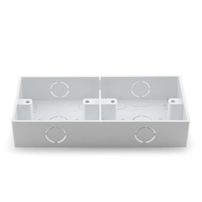 External Installation Box Outside Junction Box Mounting Box Surface Box 2 Gang Box For 172mm*86mm Double Wall Switch And Socket: Default Title