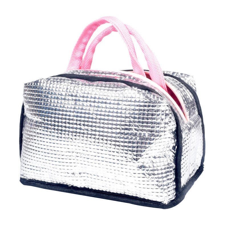 Cute Flamingo Portable Zipper Waterproof Lunch Bags Women Student Lunch Box Thermo Bag Office School Picnic Cooler Bags Bolsos