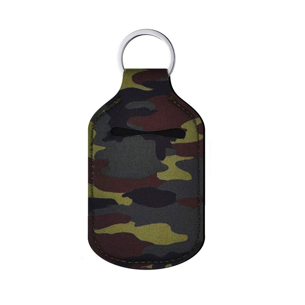 1pc neopren desinficerende flaskeholdere poser med nøkkelring nøkkelringer håndsåpe flaskeholder deksel gjenbrukbart til 30ml flasker: Xs13